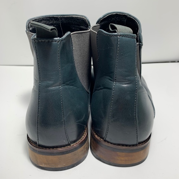 Men’s Chelsea Boots Size 12 Black Synthetic Leather Ankle Dress Shoes - Picture 3 of 5